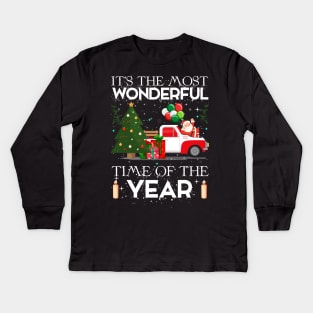 It's the most wonderful time  of the year Kids Long Sleeve T-Shirt